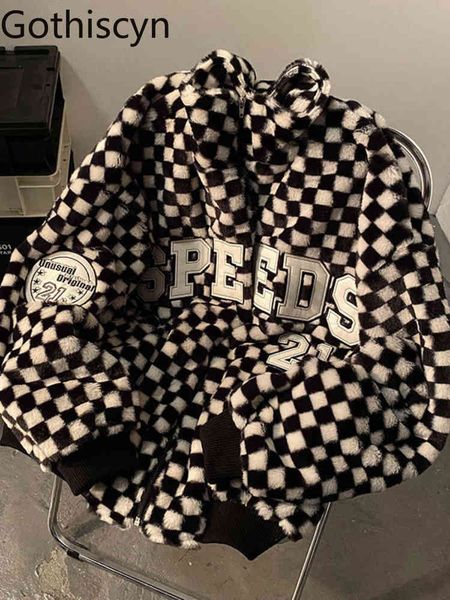 gothiscyn men jacket hip hop black plaid lamb wool streetwear outerwear coats winter s casual gothic punk male coat, Black;brown
gothiscyn men jacket hip hop black plaid lamb wool streetwear outerwear coats winter s casual gothic punk male coat, Black;brown