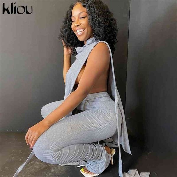 kliou women bandage sleeveless turtleneck tank stacked leggings matching set bandage solid fashion casual two piece outfits 210331, Gray
kliou women bandage sleeveless turtleneck tank stacked leggings matching set bandage solid fashion casual two piece outfits 210331, Gray