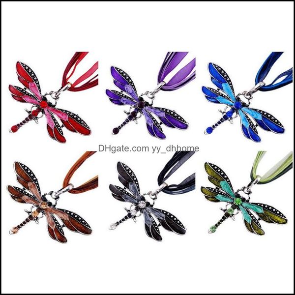 pendant necklaces pendants jewelry vintage dragonfly ribbon cord necklace purple red green crystal bead for women girls drop delivery 2021, Silver
pendant necklaces pendants jewelry vintage dragonfly ribbon cord necklace purple red green crystal bead for women girls drop delivery 2021, Silver