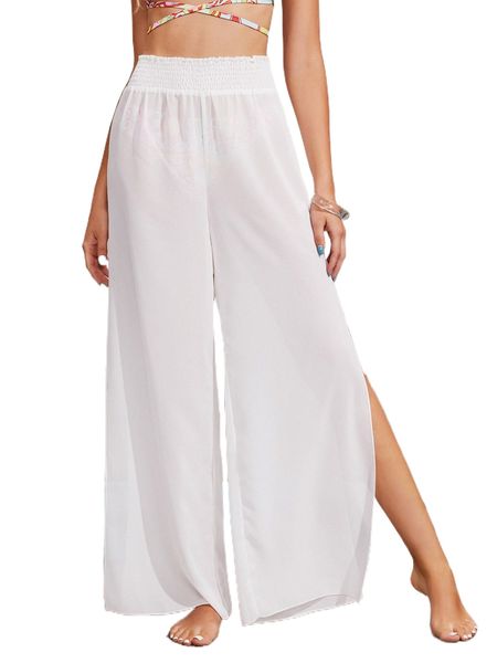 sheer slit thigh cover up v3nn#, White;black 
sheer slit thigh cover up v3nn#, White;black