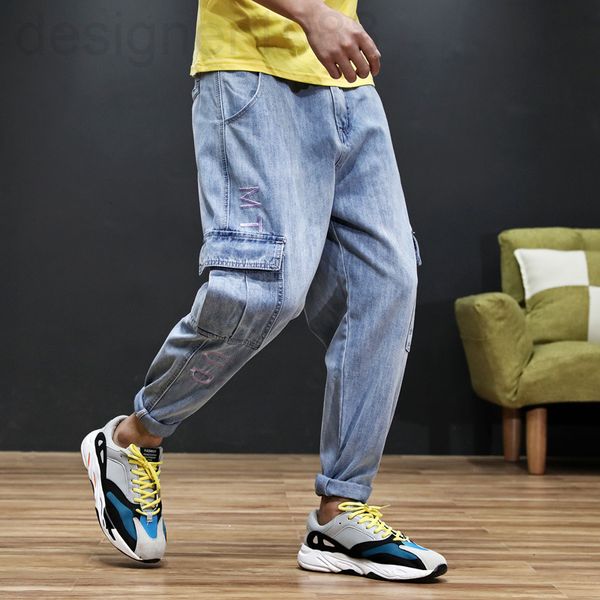 men's jeans designer 9-point jeans men's fashion brand slim fit trend loose summer thin small foot tooling harlan pants students c, Blue
men's jeans designer 9-point jeans men's fashion brand slim fit trend loose summer thin small foot tooling harlan pants students c, Blue