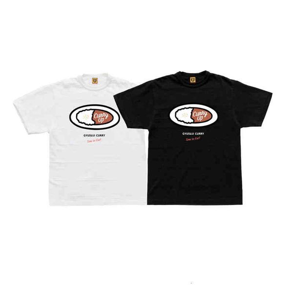designer men's t-shirt chao brand curryup time to eat slub cotton men's and women's short sleeve t-shirt, White;black
designer men's t-shirt chao brand curryup time to eat slub cotton men's and women's short sleeve t-shirt, White;black