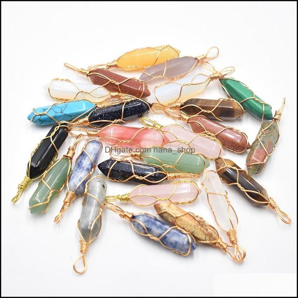 charms handmade iron wire natural stone mixed hexagonal healing reiki point pendants for jewelry making drop delivery nanashop dhhns, Bronze;silver
charms handmade iron wire natural stone mixed hexagonal healing reiki point pendants for jewelry making drop delivery nanashop dhhns, Bronze;silver