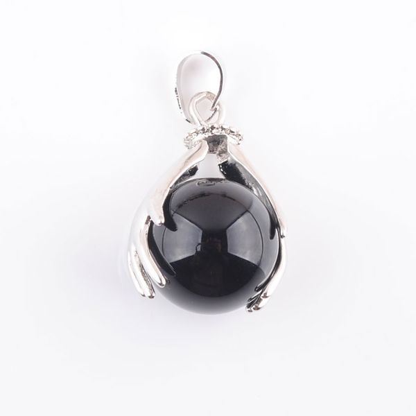 trendy natural gemstone pendants black agate reiki round stone bead healing jewellery gift hands palm pendant dn3148, Silver
trendy natural gemstone pendants black agate reiki round stone bead healing jewellery gift hands palm pendant dn3148, Silver