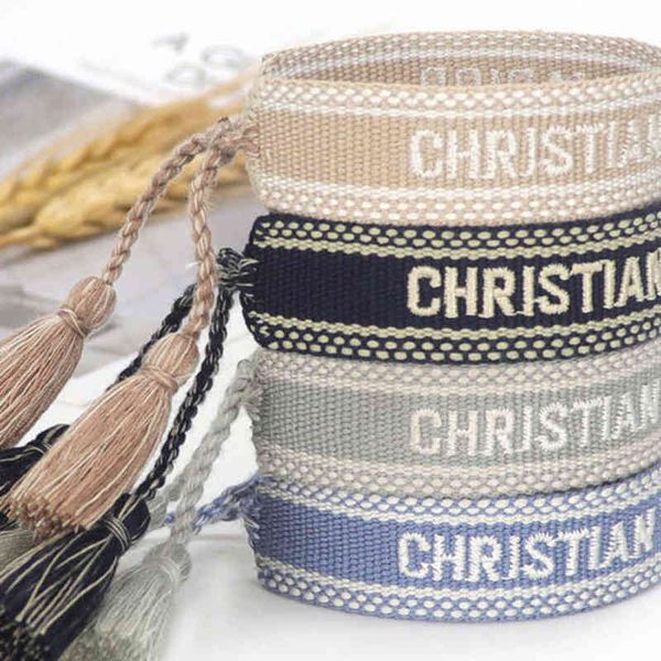 classic fashion brand jewelry bangles women men handmade cotton signture embroidery bracelet designer woven bangle fabrics luxury bracelets, Black
classic fashion brand jewelry bangles women men handmade cotton signture embroidery bracelet designer woven bangle fabrics luxury bracelets, Black