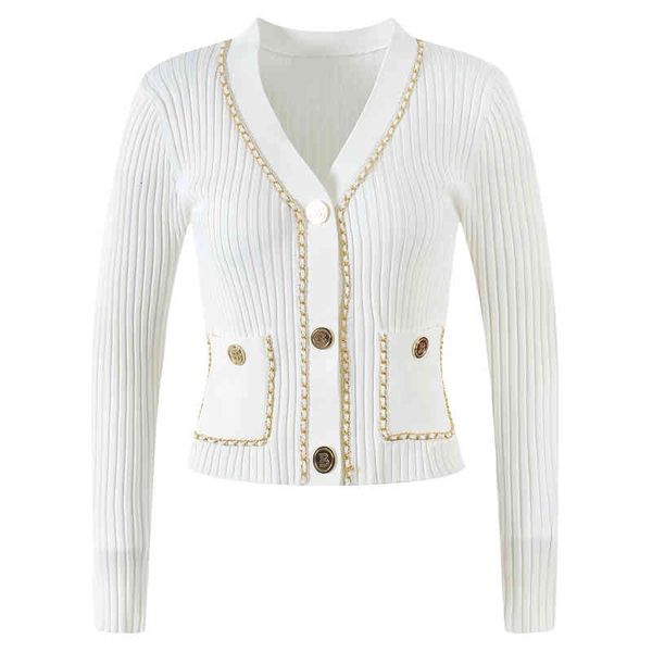 women's sweaters metal chain v-neck multicolor cardigan early autumn long sleeve letter buckle pocket short slim ou7m, White;black
women's sweaters metal chain v-neck multicolor cardigan early autumn long sleeve letter buckle pocket short slim ou7m, White;black