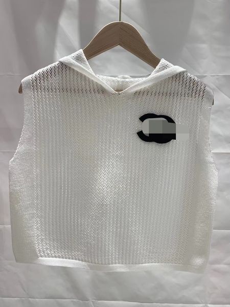 660 2022 runway summer brand same style sweater pullover t shirt hooded sleeveless women's sweaters wante, White;black
660 2022 runway summer brand same style sweater pullover t shirt hooded sleeveless women's sweaters wante, White;black