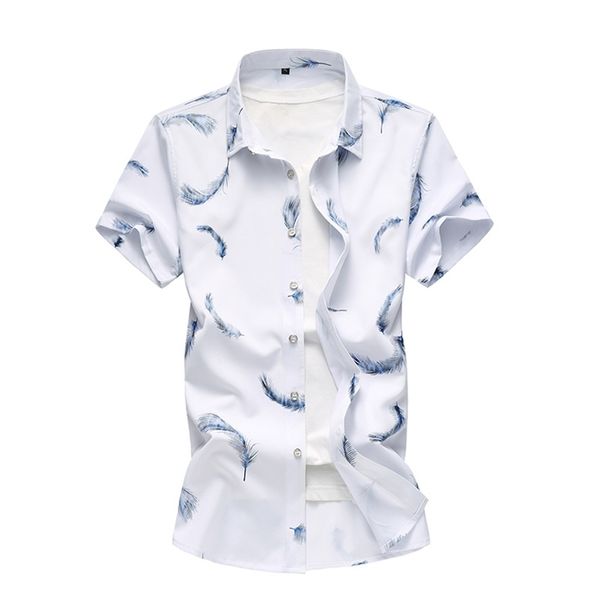 summer shirt men new fashion chemise homme mens feather printed shirts short sleeve shirt men blouse 5xl 6xl 7xl 210412, White;black
summer shirt men new fashion chemise homme mens feather printed shirts short sleeve shirt men blouse 5xl 6xl 7xl 210412, White;black