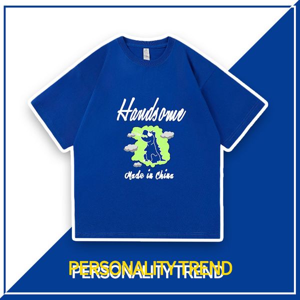 2022 summer new men's t-shirts fashion casual printing loose version short-sleeved round neck cotton trend personality blue black white, White;black
2022 summer new men's t-shirts fashion casual printing loose version short-sleeved round neck cotton trend personality blue black white, White;black