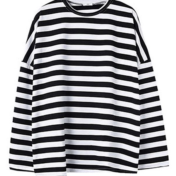 oversized t shirt spring autumn women harajuku striped t-shirt korean casual full sleeve o-neck t-shirts ulzzang femme black 220411, White
oversized t shirt spring autumn women harajuku striped t-shirt korean casual full sleeve o-neck t-shirts ulzzang femme black 220411, White