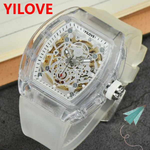 men's luxury quartz sports brand watch rubber strap commercial sports transparent clock imported crystal mirror battery wristwatch, Slivery;brown
men's luxury quartz sports brand watch rubber strap commercial sports transparent clock imported crystal mirror battery wristwatch, Slivery;brown