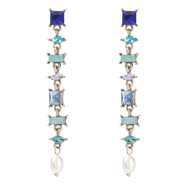 korean metal rhinestone imitation pearl geometric long earrings party simple dangle earrings women's statement earring, Silver
korean metal rhinestone imitation pearl geometric long earrings party simple dangle earrings women's statement earring, Silver