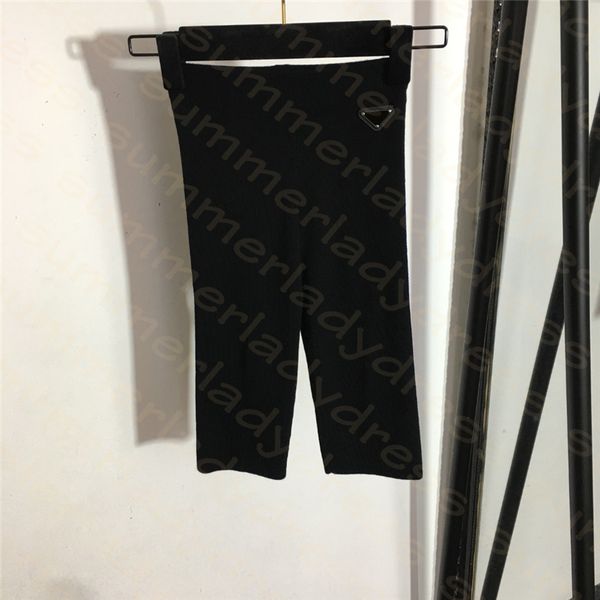 high elastic knitted leggings slim fit tight s outdoor sport running short trousers letter triangle badge casual yoga leggings, Black
high elastic knitted leggings slim fit tight s outdoor sport running short trousers letter triangle badge casual yoga leggings, Black