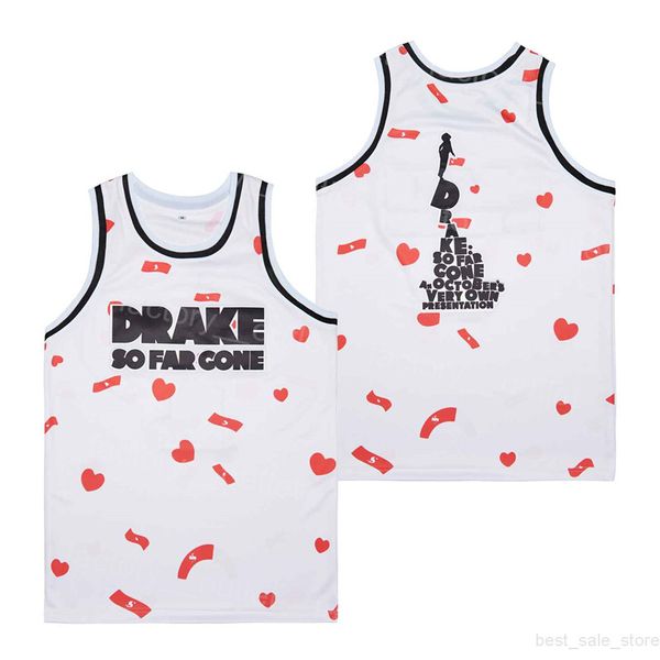 men movie film drake so far gone basketball jersey university hiphop retro for sport fans stitched breathable college team color white unifo, Black
men movie film drake so far gone basketball jersey university hiphop retro for sport fans stitched breathable college team color white unifo, Black