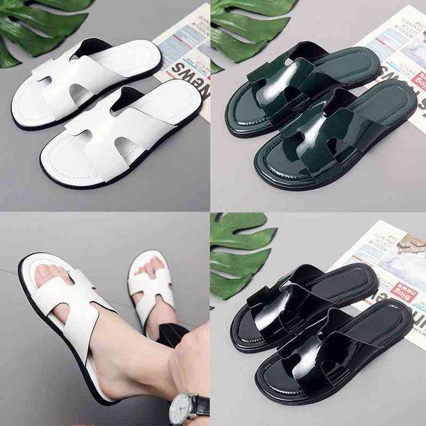 designer h luxury genuine leather slipper men brand designer rubber slides fashion beach flat sandals shiny slippers black white green outdo
designer h luxury genuine leather slipper men brand designer rubber slides fashion beach flat sandals shiny slippers black white green outdo