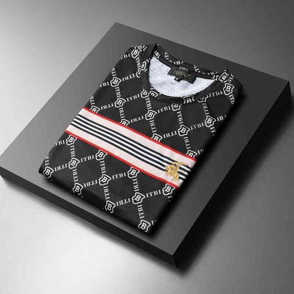 men's clothing brand 2022 summer new men's fashion trend mercerized cotton short sleeve t-shirt men tshirts fashions brands, White;black
men's clothing brand 2022 summer new men's fashion trend mercerized cotton short sleeve t-shirt men tshirts fashions brands, White;black