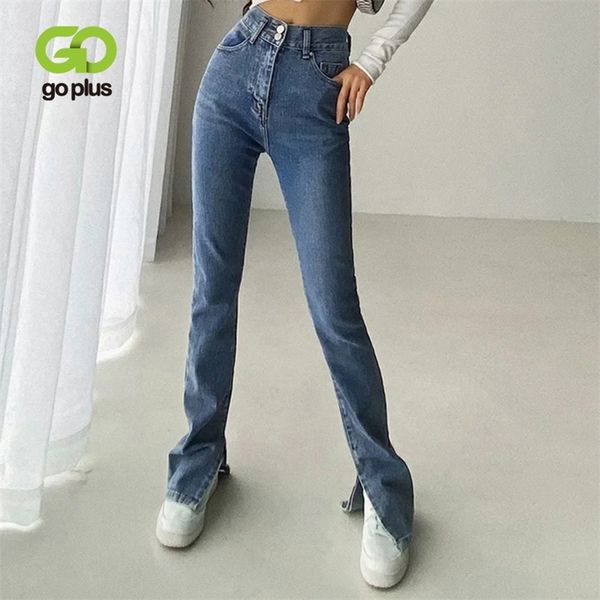 goplus jeans woman high waist jeans streetwear light blue denim trousers vintage split flare pants women korean pantalon femme 210302
goplus jeans woman high waist jeans streetwear light blue denim trousers vintage split flare pants women korean pantalon femme 210302