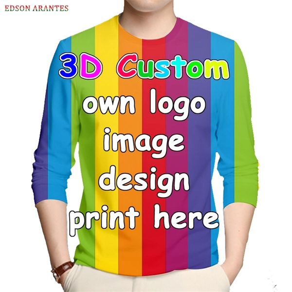 customized eu/us size mens 3d print long sleeve t-shirt diy own design unique tee fashion loose clothes wholesale 220619, White;black
customized eu/us size mens 3d print long sleeve t-shirt diy own design unique tee fashion loose clothes wholesale 220619, White;black