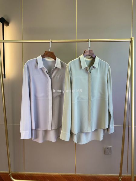 women's polos pure original eq classic chest double-layer silk shirt long sleeve women's hangzhou high-end wear, White
women's polos pure original eq classic chest double-layer silk shirt long sleeve women's hangzhou high-end wear, White