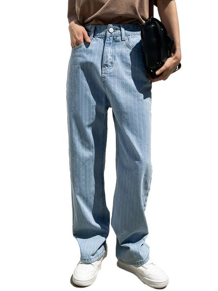 dazy striped high waist straight leg jeans q6yn#, Blue
dazy striped high waist straight leg jeans q6yn#, Blue