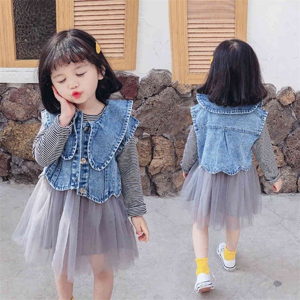 kids clothes girls striped dress jacket girl clothes mesh girl clothing spring autumn children's clothes 210412, White
kids clothes girls striped dress jacket girl clothes mesh girl clothing spring autumn children's clothes 210412, White