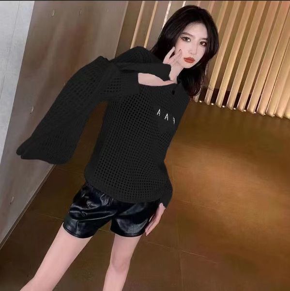 fashion designer women's knits wear net red with hollow front letter embroidery loose comfortable personality trendy size s--xl 001, White
fashion designer women's knits wear net red with hollow front letter embroidery loose comfortable personality trendy size s--xl 001, White