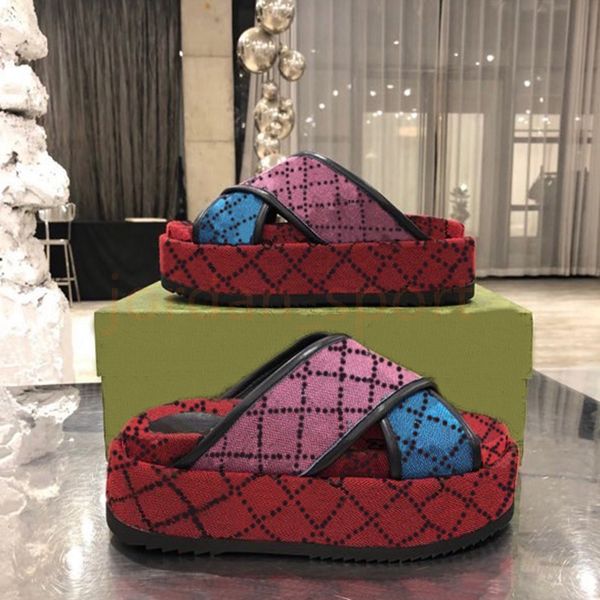 fashion embroidered canvas platform sandal slippers designer womens lady slides slip on girls 60 mm canvas covered with box and dust bags, Black
fashion embroidered canvas platform sandal slippers designer womens lady slides slip on girls 60 mm canvas covered with box and dust bags, Black