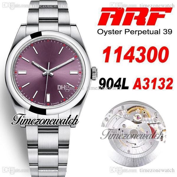 arf 39mm 114300 sh3132 automatic mens watch polished bezel red grape dial 904l steel oystersteel bracelet warranty card super edition timezo, Slivery;brown
arf 39mm 114300 sh3132 automatic mens watch polished bezel red grape dial 904l steel oystersteel bracelet warranty card super edition timezo, Slivery;brown