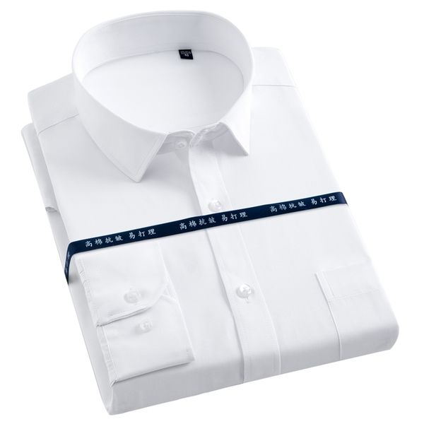 men's classic long sleeve solid/striped basic dress shirts single patch pocket formal business standard-fit office social shirt 220330, White;black
men's classic long sleeve solid/striped basic dress shirts single patch pocket formal business standard-fit office social shirt 220330, White;black