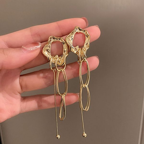 exaggerated irregular gold tassel circle chain ring dangle earrings for women korean fashion earring daily birthday party jewelry gifts, Silver
exaggerated irregular gold tassel circle chain ring dangle earrings for women korean fashion earring daily birthday party jewelry gifts, Silver