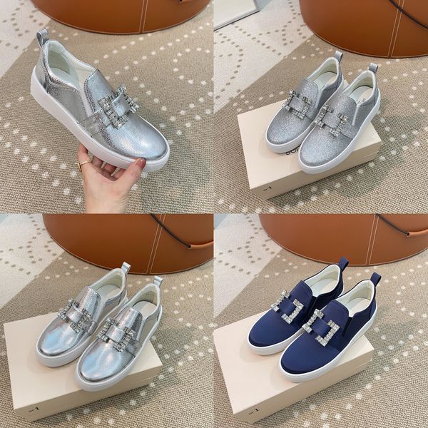 new luxury brand shoes rhinestone buckle loafers casual flat breathable design, Black