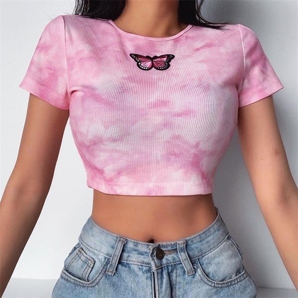 butterfly woman tie dye t-shirt pink clothes summer fashion vintage shirt soft girl aesthetic short sleeve shirt vintage 210311, White
butterfly woman tie dye t-shirt pink clothes summer fashion vintage shirt soft girl aesthetic short sleeve shirt vintage 210311, White