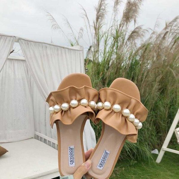 slippers summer women pearl flats ruffles fashion outside slides ladies sandale flip flops casual bf6f, Black
slippers summer women pearl flats ruffles fashion outside slides ladies sandale flip flops casual bf6f, Black