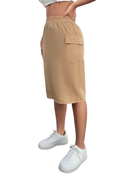 sxy split hem flap pocket skirt 19kb#, Black
sxy split hem flap pocket skirt 19kb#, Black