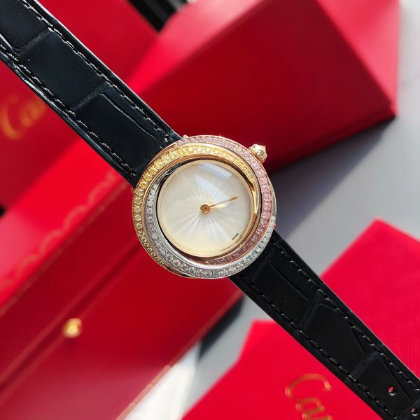 card whirlwind series women's watch tricolor diamond-encrust movement leather watch, Slivery;brown
card whirlwind series women's watch tricolor diamond-encrust movement leather watch, Slivery;brown
