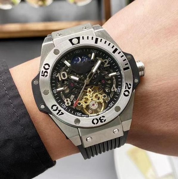 men's luxury hollow mechanical watches fashion designer watches aaa waterproof design 46mm, Slivery;brown
men's luxury hollow mechanical watches fashion designer watches aaa waterproof design 46mm, Slivery;brown