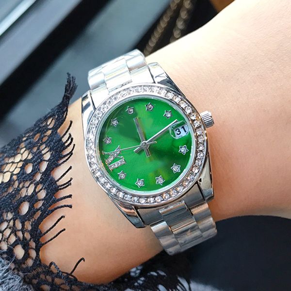 log series women's luxury watches 36mm quartz movement fashion diamond dial alloy strap folding buckle crystal mirror st9 factory wrist, Slivery;brown
log series women's luxury watches 36mm quartz movement fashion diamond dial alloy strap folding buckle crystal mirror st9 factory wrist, Slivery;brown