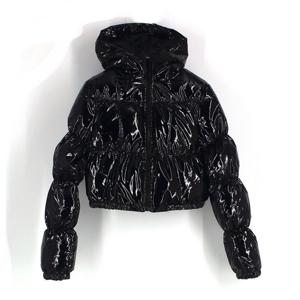 hooded puffer jacket cropped parka bubble coat winter women new fashion clothing black red pink lj201021
hooded puffer jacket cropped parka bubble coat winter women new fashion clothing black red pink lj201021