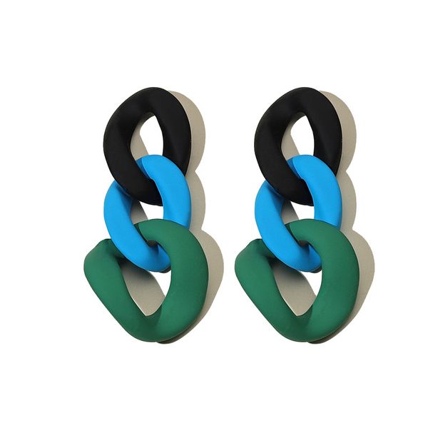resin rubber effect dangle earrings exaggerated retro bohemian big chains earring colorful chain pendant ear jewelry female gift accessories, Silver
resin rubber effect dangle earrings exaggerated retro bohemian big chains earring colorful chain pendant ear jewelry female gift accessories, Silver