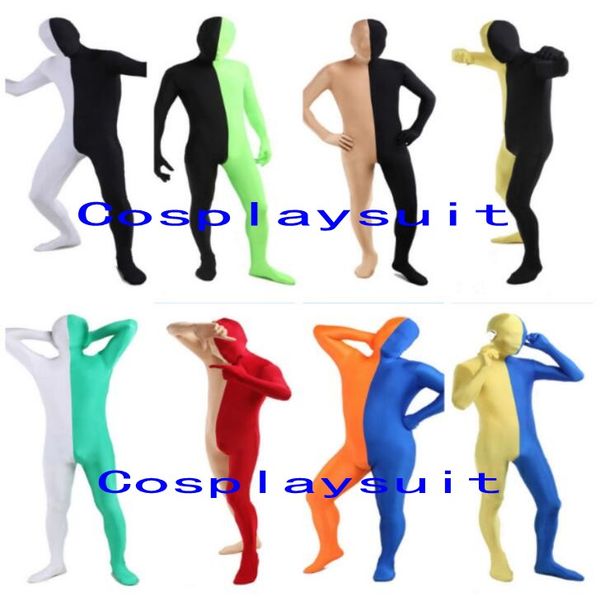 halloween cospaly catsuit costumes left and right stitching color full body spandex unitard tights lycar zentai stage jumpsuit, Black
halloween cospaly catsuit costumes left and right stitching color full body spandex unitard tights lycar zentai stage jumpsuit, Black