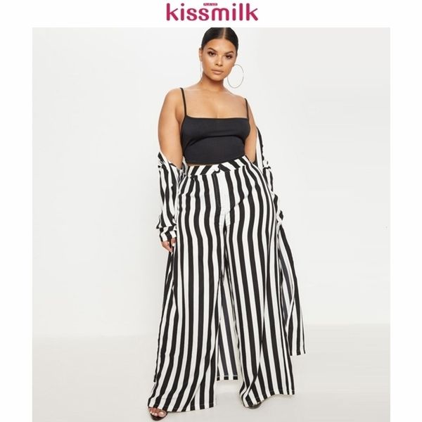 kissmilk pl us size woman clothes style high waist vertical stripes slim casual wide leg pants y200418, Black;white
kissmilk pl us size woman clothes style high waist vertical stripes slim casual wide leg pants y200418, Black;white