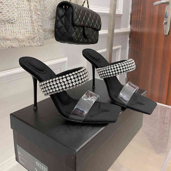 dress shoes woman summer shoes pvc crystal slippers square open-fingers super high heel leisure concise outdoor designer, Black
dress shoes woman summer shoes pvc crystal slippers square open-fingers super high heel leisure concise outdoor designer, Black
