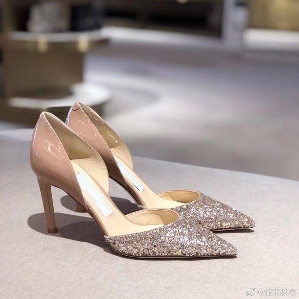 designer women's sandals luxury esther pumps glitter leather pointed toe party wedding bridals shoes elegant women open sid jimmys choo, Black
designer women's sandals luxury esther pumps glitter leather pointed toe party wedding bridals shoes elegant women open sid jimmys choo, Black