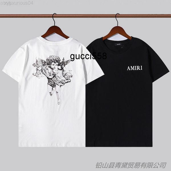 high street fashion brand amis letter back cupid print round neck pure cotton short sleeve t-shirt, White;black
high street fashion brand amis letter back cupid print round neck pure cotton short sleeve t-shirt, White;black