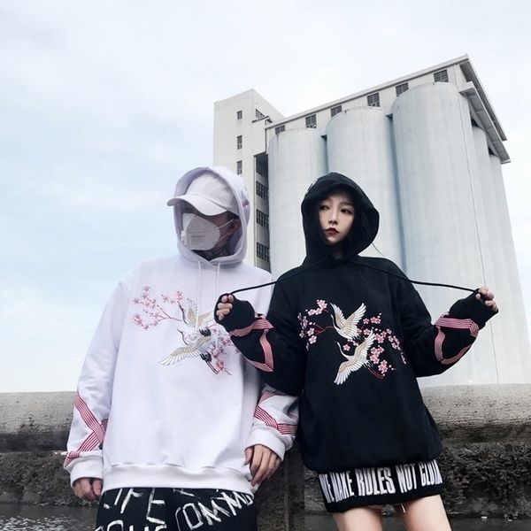 cranesembroidered flowers add hair thickening hooded fleece single men and women lovers loose bf hiphop cap unlined upper garm y200610, Black
cranesembroidered flowers add hair thickening hooded fleece single men and women lovers loose bf hiphop cap unlined upper garm y200610, Black