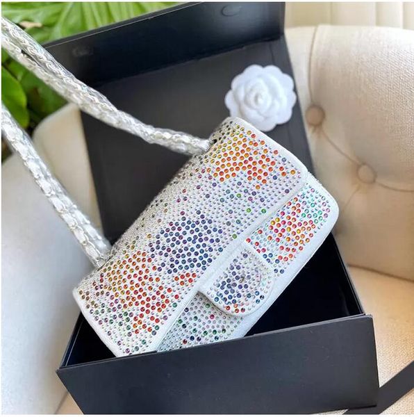 trendy strass calfskin classic mini flap silver hardware chain bag colorful crystal blingbing tote crossbody shoulder outdoor sacoche white
trendy strass calfskin classic mini flap silver hardware chain bag colorful crystal blingbing tote crossbody shoulder outdoor sacoche white