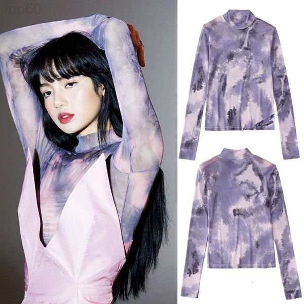 men's t-shirts designer lisa's same pink purple tie dyed mesh bottom shirt women's ice silk sunscreen inside with perspective, White;black
men's t-shirts designer lisa's same pink purple tie dyed mesh bottom shirt women's ice silk sunscreen inside with perspective, White;black
