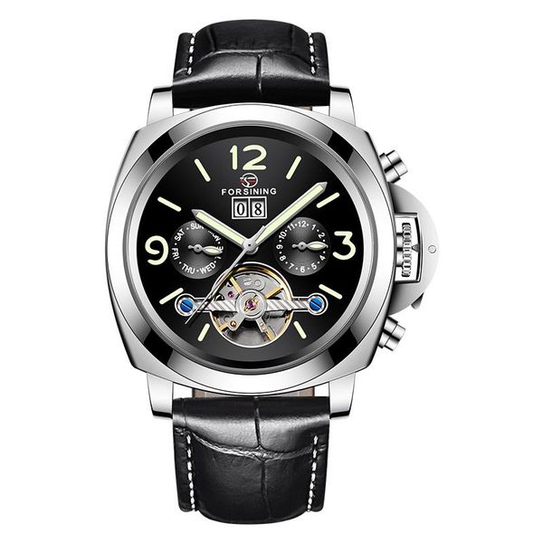 wristwatches forsining luxury automatic men's watch mechanical tourbillon men sport luminous clock male leather retro wristwatch, Slivery;brown
wristwatches forsining luxury automatic men's watch mechanical tourbillon men sport luminous clock male leather retro wristwatch, Slivery;brown