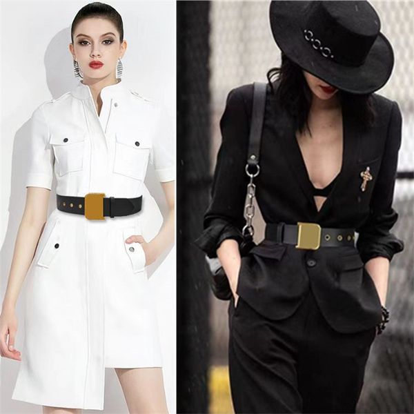 women belts ladies evening tunic dresses luxury leather belt classic gold letter buckles designer black leather 5.0 wide girl binding waist, Black;brown
women belts ladies evening tunic dresses luxury leather belt classic gold letter buckles designer black leather 5.0 wide girl binding waist, Black;brown