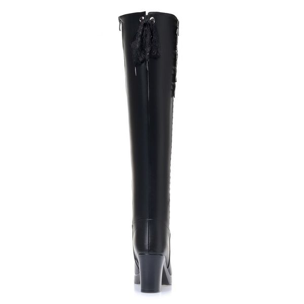 thigh high boots women winter genuine leather high heel fashion women over the knee boots wool warm motorcycle boots women, Black
thigh high boots women winter genuine leather high heel fashion women over the knee boots wool warm motorcycle boots women, Black